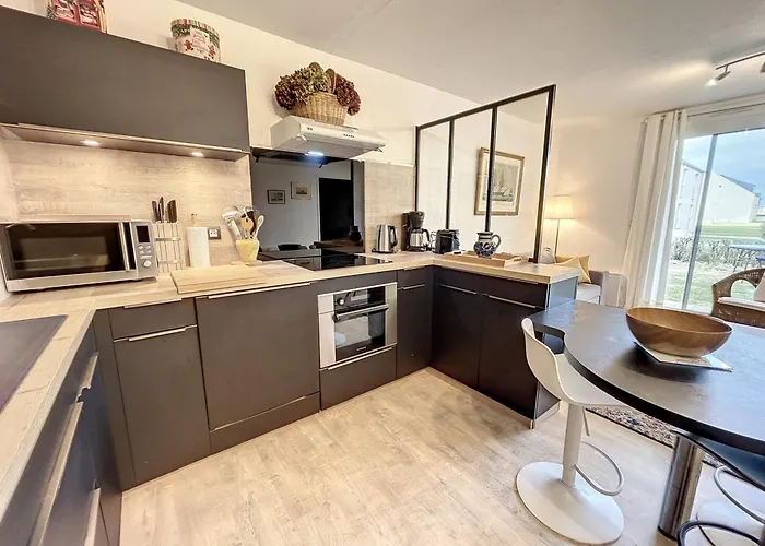 Cosy Bord De Avec Jardinet, Garage Et Wifi - Fr-1-361-459 Апартаменты